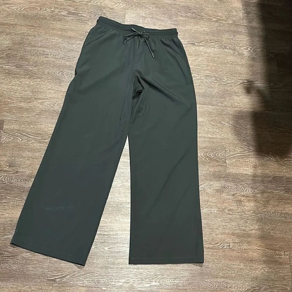 Mono B wide leg pull on pants nylon Gray L